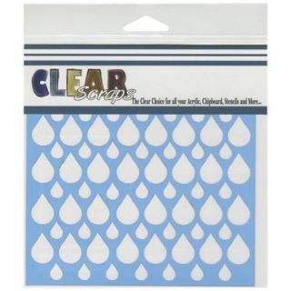 Clear Scraps Stencils 6"X6" Rain Drop