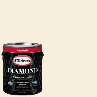 Glidden Diamond 1 gal. #HDGWN44 Arizona White Flat Interior Paint with Primer HDGWN44D 01FN
