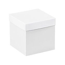 Partners Brand White Deluxe Gift Box Bottoms 6 x 6 x 6  Case of 50