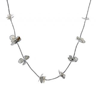 Sterling Silver 36 Flower Station Necklace by Or Paz —