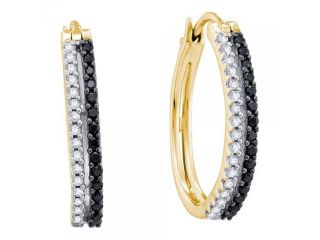 14k Yellow Gold 0.51 CTW Diamond Fashion Hoop Earrings   4.499 gram    #556 53693