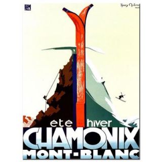 Trademark Fine Art 18 in. x 24 in. Chamonix Mont. Blanc Vintage Canvas Art V7076 C1824GG