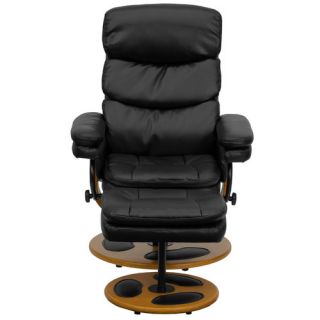 Flash Furniture Contemporary Leather Club Recliner and Ottoman