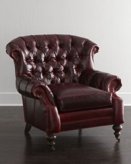 Old Hickory Tannery Liberty Creek Collection Leather Bergere Chair
