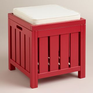 Pompeian Red Storage Stool