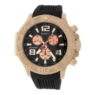 Roberto Bianci Mens Rose Gold plated Black Dial Watch   16045483