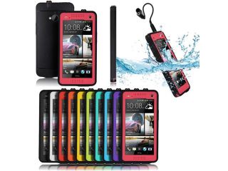 2014 Durable Ultra Slim Waterproof Shockproof Dirtproof Snowproof Case Protective Hard Back Cover For HTC One M7   Black
