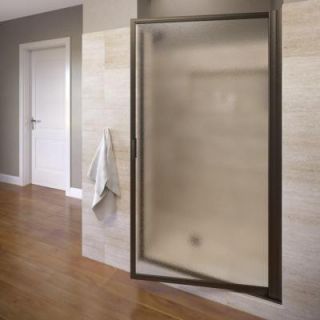 Basco Deluxe 27 1/2 in. x 63 1/2 in. Framed Pivot Shower Door in Oil Rubbed Bronze 100 4OR