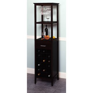 18 Bottle Wine Tower With Rack and Shelves