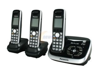 Panasonic KX TG6533B 1.9 GHz Digital DECT 6.0 3X Handsets Cordless Phone with Answering Machine