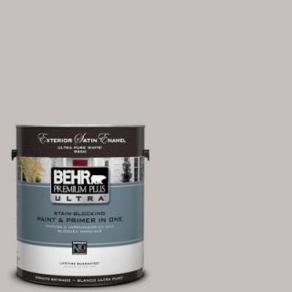 BEHR Premium Plus Ultra 1 gal. #PPU18 10 Natural Gray Satin Enamel Exterior Paint 985001