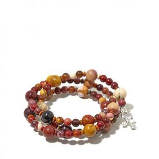 Jay King Multicolor Mookaite Wrap Bracelet with Charms   7872571