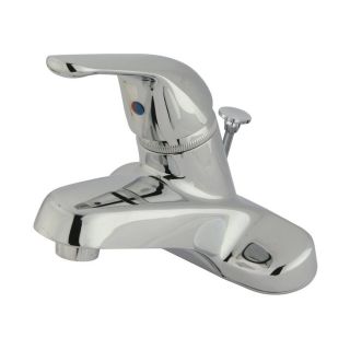 Elements of Design Chatham Polished Chrome 1 Handle 4 in Centerset Bathroom Faucet (Drain Included)