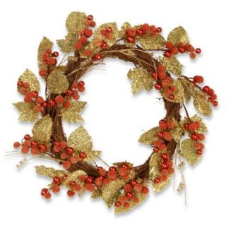 National Tree Company 24 in. Berry/Leaf Vine Wreath ED3 117 24W
