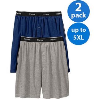 Hanes Big Men's Knit Shorts, 2 Pack