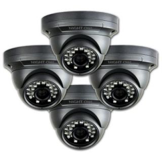 Night Owl Wired Hi Resolution 700 TVL Indoor/Outdoor Security Dome Cameras with 75 ft. of Night Vision (4 Pack) CAM 4PK DM724
