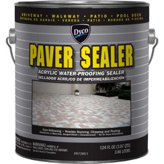 Dyco Paints Paver Sealer 1 gal. 7200 Clear Gloss Exterior Solvent Acrylic Sealer DYC7200/1