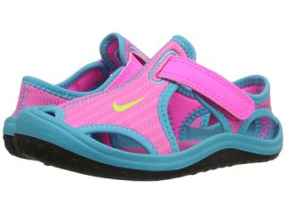 Nike Kids Sunray Protect (Infant/Toddler) Pink Blast/Gamma Blue/Black/Ghost Green