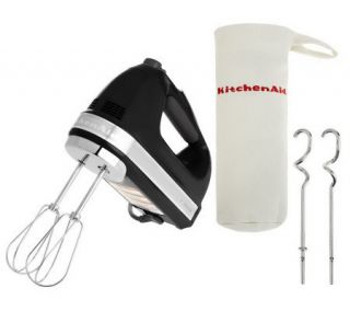KitchenAid 721 Series 7 Speed Digital Hand Mixer w/ Bag & Dough Hooks —