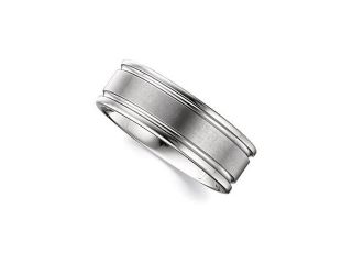 8.3MM Dura Tungsten Grooved Band With Satin Center Size 12