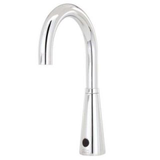 American Standard Selectronic DC Powered Single Hole Touchless Bathroom Faucet with 6 in. Gooseneck Spout in Polished Chrome 6055.165.002