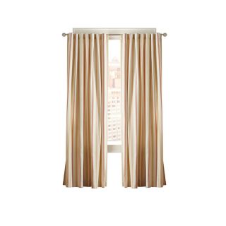 Simply Classic Grammercy Stripe 84 in Sage Multi Polyester Back Tab Single Curtain Panel