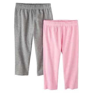 Circo® Newborn Girls 2 Pack Pants   Light Pink/Grey