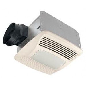 Nutone QTXEN110SFLT Bathroom Fan, 110 CFM QuietTest Energy Star Rated w/Light & Humidity Sensing   for 6" Duct