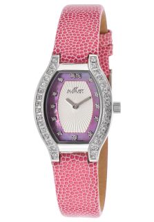 Women's Pink Genuine Leather White Dial