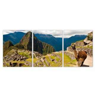Ready2hangart Machu Picchu by Bruce Bain 3 Piece Photographic Printt
