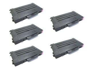 Cisinks ® 5 Pack Compatible Magenta Toner Cartridge for the Samsung CLP 500 CLP 500N CLP 550 CLP 550N CLP 500D5M Laser Printer