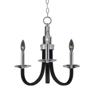 Illumine 3 Light Chrome Mini Chandelier with Leather Stitched Shade Included CLI TR32148