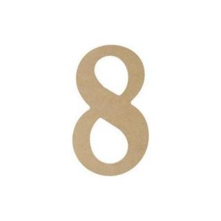 MDF Classic Font Wood Letters & Numbers 9.5" Number 8