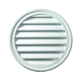 Fypon 36 in. x 36 in. x 1 5/8 in. Polyurethane Functional Round Louver Gable Vent FRLV36