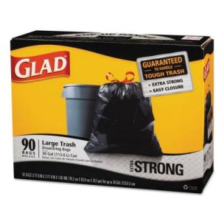 Glad 30 gal. Drawstring Outdoor Black Trash Bags (90 Count) CLO 70313