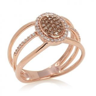 0.25ct Champagne and White Diamond 14K Rose Gold Ring   7893403