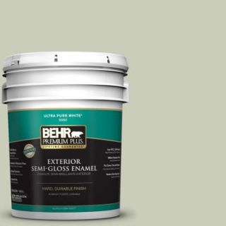 BEHR Premium Plus 5 gal. #S380 2 Morning Zen Semi Gloss Enamel Exterior Paint 505005