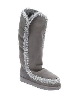 Mou Grey Sheepskin 'eskimo' Shearling Tall Boots (334187601)