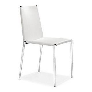 Zuo Alex Leatherette Dining Chairs, White