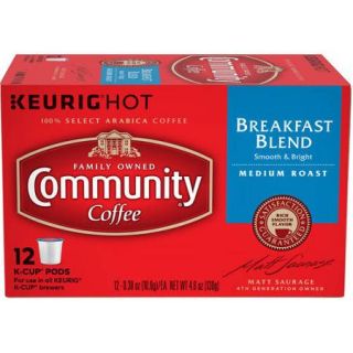 Community Coffee Breakfast Blend Medium Roast Coffee Single Serve Cups, 12 ct, 4.65 oz