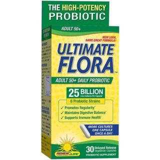 Ultimate Flora Adult 50+ Daily Probiotic Supplement Vegetarian Capsules, 30 count