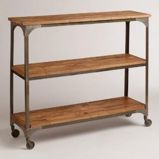 Wood and Metal Aiden 3 Shelf Console Table