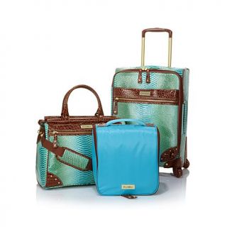 Samantha Brown Embossed Ombre Spinner 3 piece Luggage Set   7734995