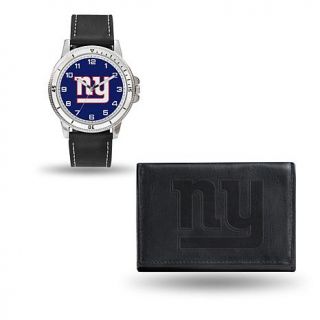 Officially Licensed NFL Team Logo Watch and Wallet Combo Gift Set in Black   Gi   7618518