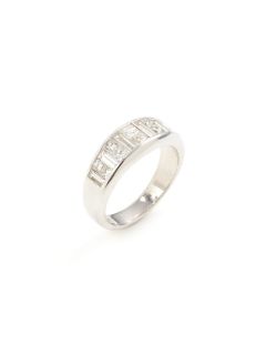 Princess & Baguette Cut Diamond Graduated Band Ring by Aaraa