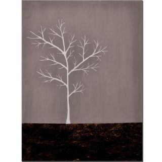 Trademark Fine Art 18 in. x 24 in. Grey on White Series Canvas Art ND017 C1824GG