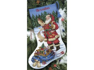 Checking His List Stocking Counted Cross Stitch Kit 16" Long