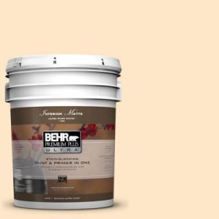 BEHR Premium Plus Ultra 5 gal. #ECC 49 1 Antigua Sunrise Flat/Matte Interior Paint 175005