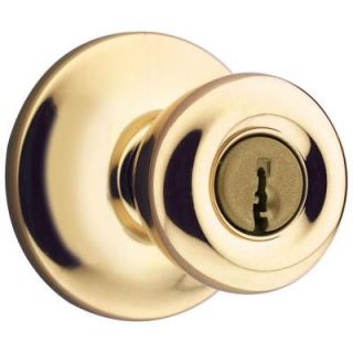 Kwikset Mobile Home Polished Brass Entry Knob 400M 3 CP