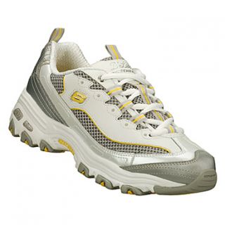 Skechers D'Lites   Digginit  Women's   White Lthr/Silver/Yellow